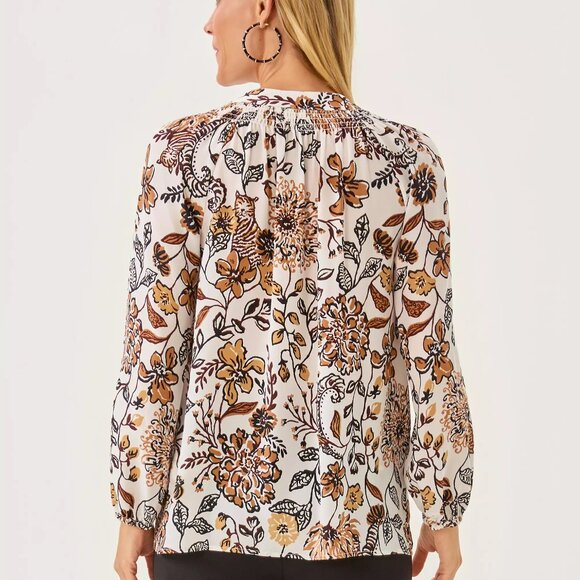 New Lilly Pulitzer Elsa Silk Top $188, Coconut Take Meowt - Picture 8 of 9